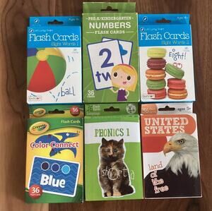 Children's Flash Cards, 6 packs
